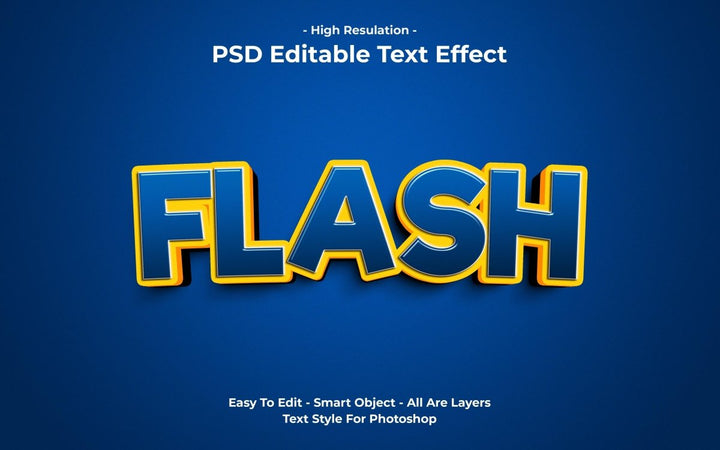 
									Flash Superhero Font Effect PSD Template