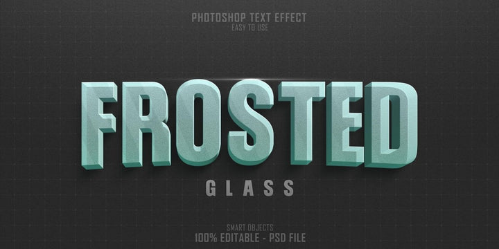 
									Frosted Glass Font Effect PSD Template