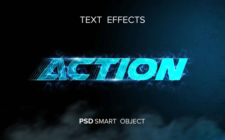 
									Futuristic Action Font Effect PSD Template