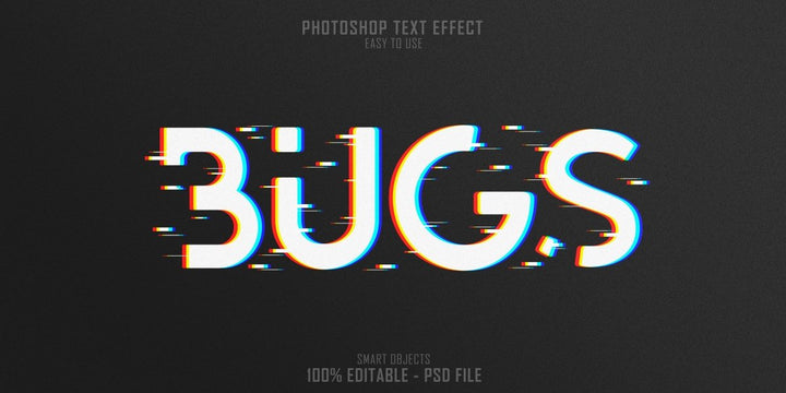 
									Futuristic Bugs Font Effect PSD Template