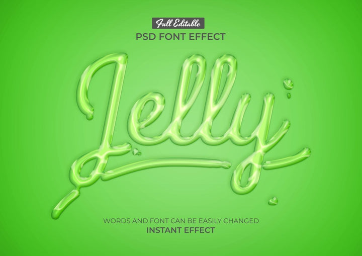 
									Glistening Jelly Drops Font Effect PSD Template