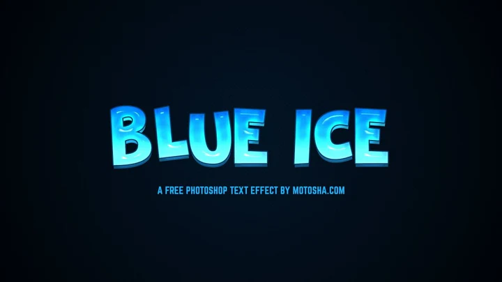 
									Glossy Blue Ice Font Effect PSD Template