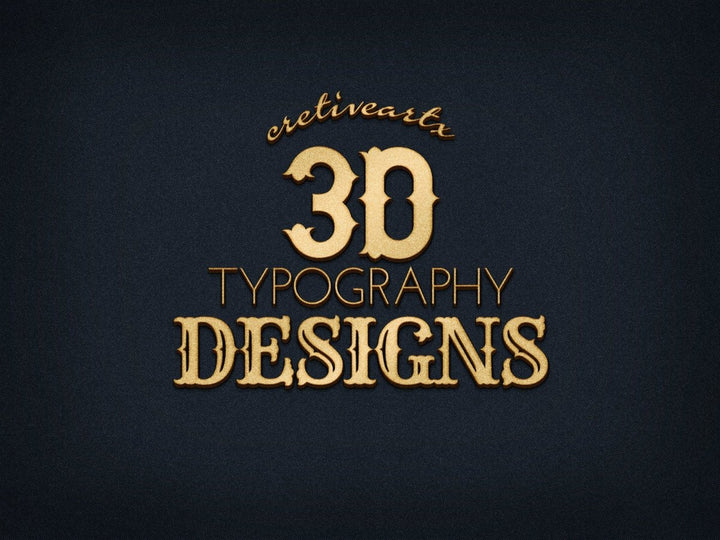 
									Golden 3D Extrusion Font Effect PSD Template