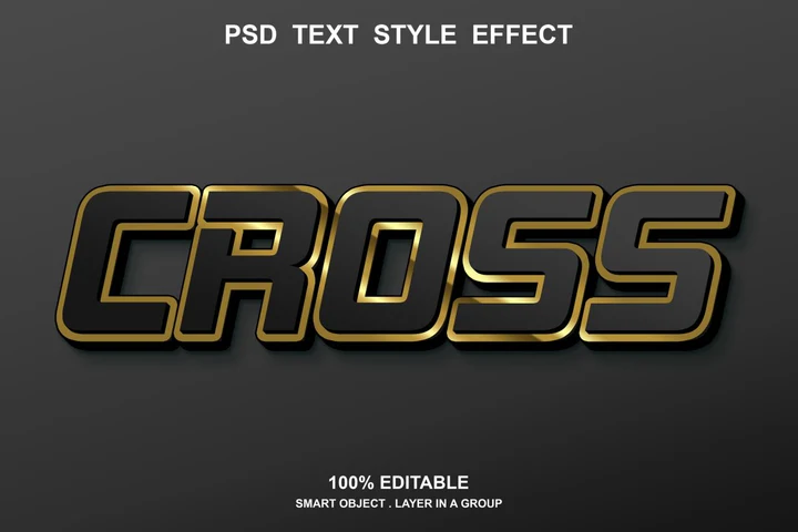 
									Golden Cross Font Effect PSD Template