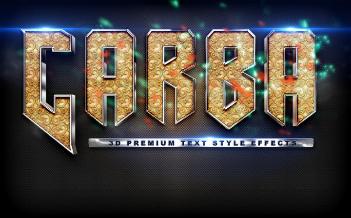 
									Golden Floral GARBA Font Effect PSD Template