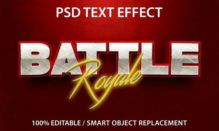 
									Golden Glory Battle Royale Font Effect PSD Template