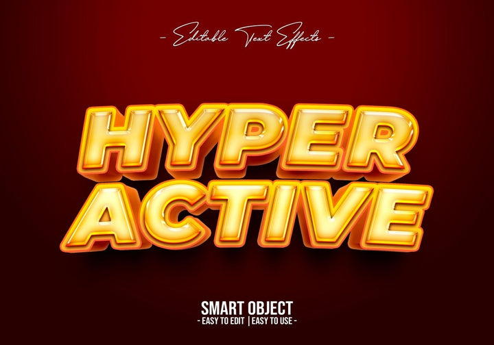 
									Golden Hyper Active Font Effect PSD Template