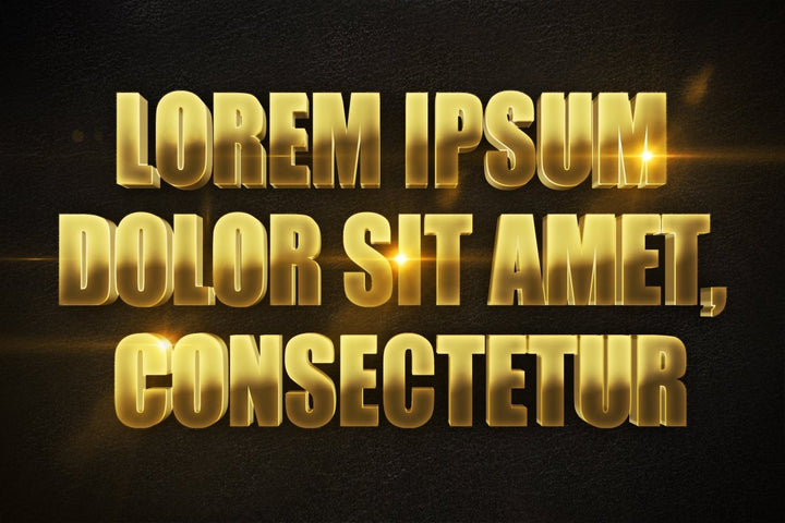 
									Golden Luminescence Font Effect PSD Template