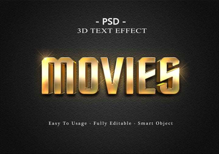 
									Golden Movies Font Effect PSD Template