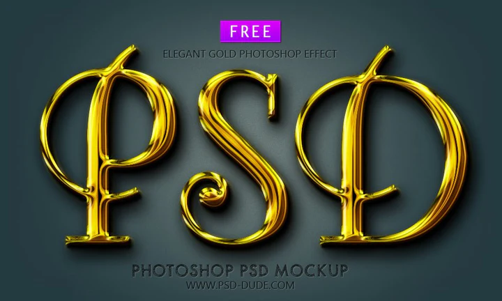 
									Golden PSD Elegance Font Effect PSD Template