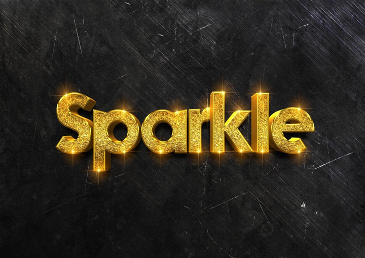 
									Golden Sparkle Glittering Font Effect PSD Template