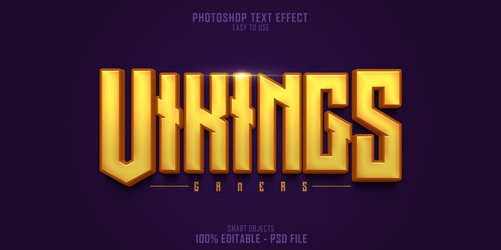 
									Golden Vikings Font Effect PSD Template