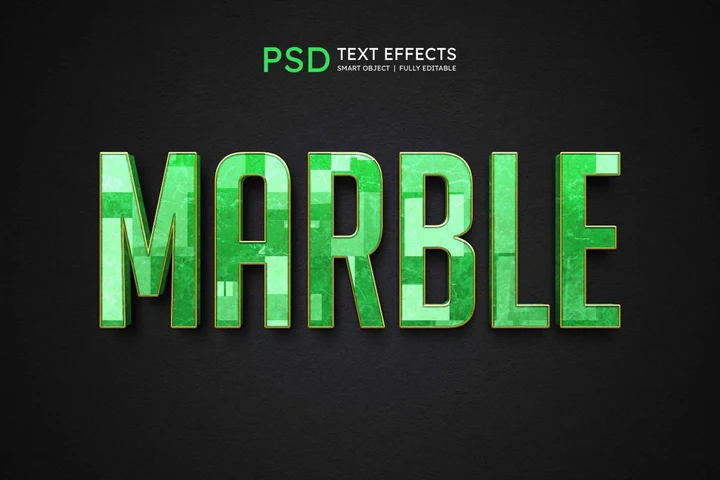 
									Green Granite Marble Font Effect PSD Template