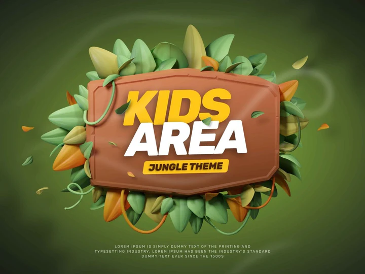 
									Jungle Adventure Kids Area Font Effect PSD Template