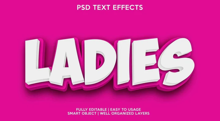 
									Ladies in Pink Font Effect PSD Template