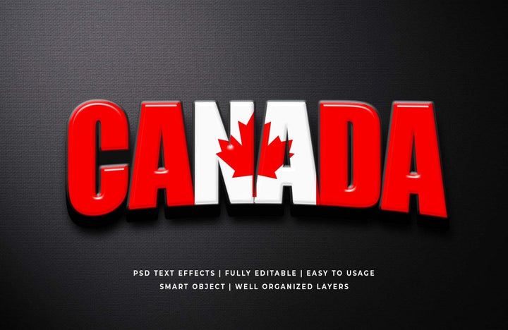 
									Maple Glow Canada Font Effect PSD Template