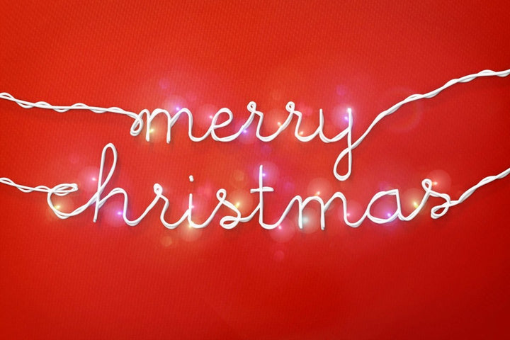 Merry Christmas Neon Glow Font Effect PSD Template