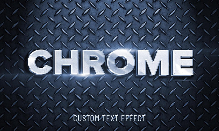 
									Metallic Chrome Font Effect PSD Template