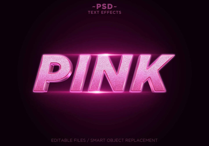 
									Metallic Pink Glow Font Effect PSD Template