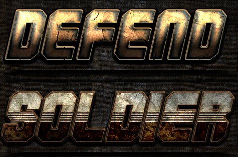 
									Metallic Warriors Style Font Effect PSD Template