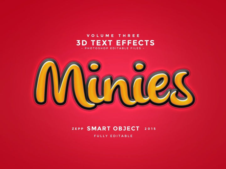 
									Minies Merriment 3D Font Effect PSD Template