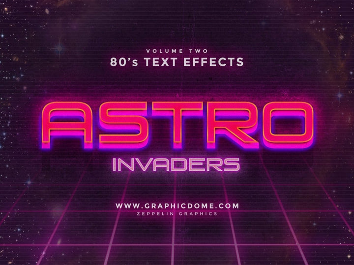 
									Neon Astro Font Effect PSD Template