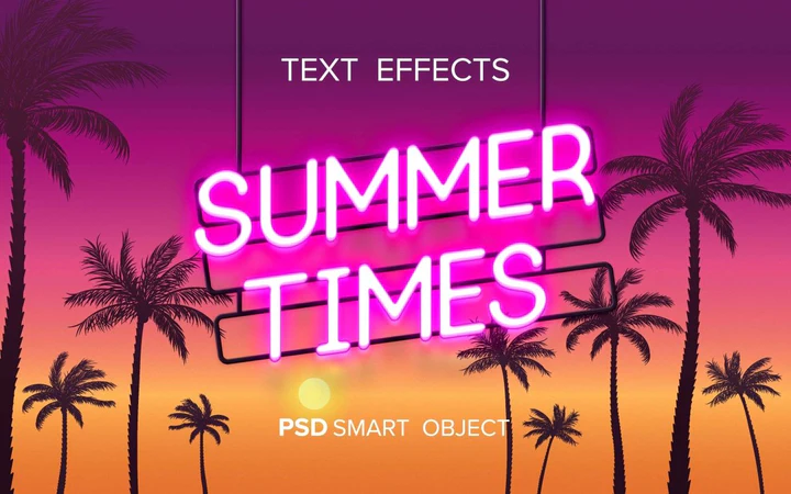 
									Neon Summer A Tropical Font Effect PSD Template