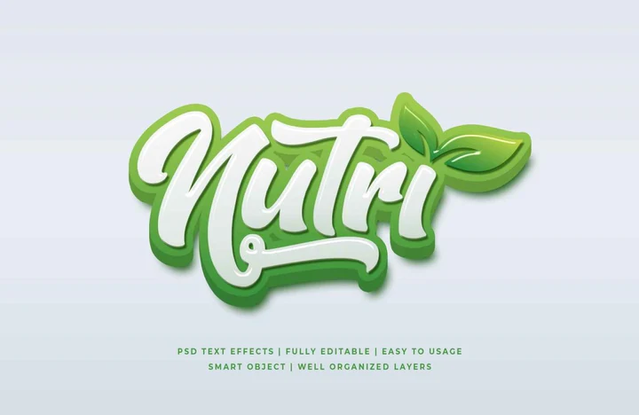 
									NutriLeaf A Green Logo Design Font Effect PSD Template