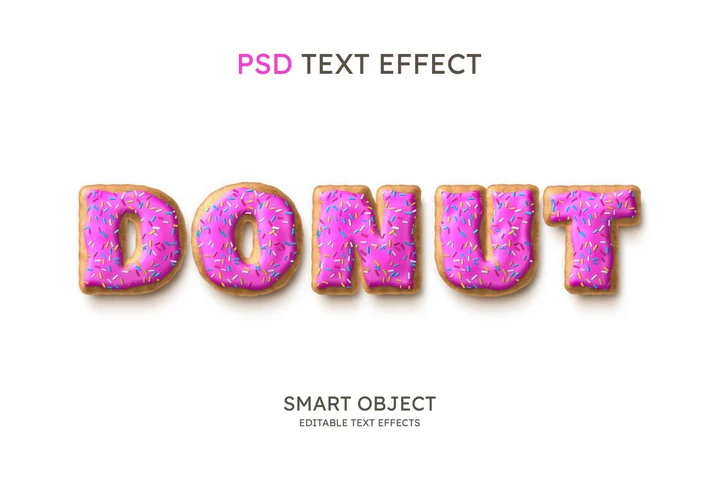 
									Pink Donut Delight Font Effect PSD Template