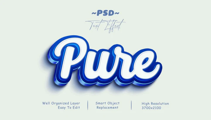 
									Pure Blue Whisper Font Effect PSD Template