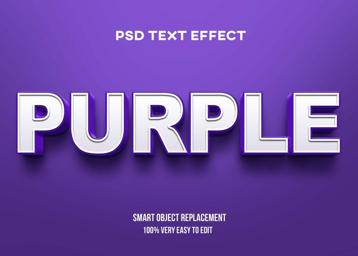 
									Purple Shadow Font Effect PSD Template