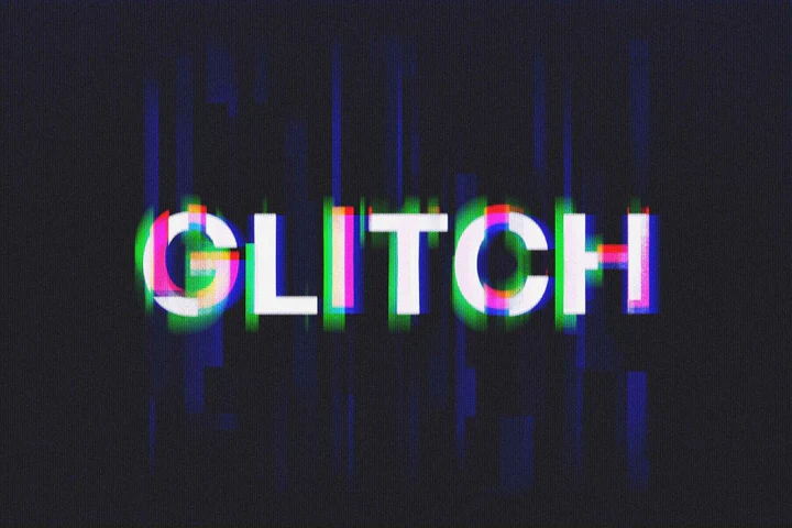 
									Rainbow Glitch Font Effect PSD Template