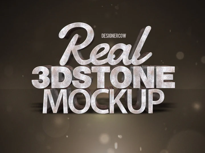 
									Real 3D Stone Mockup Font Effect PSD Template