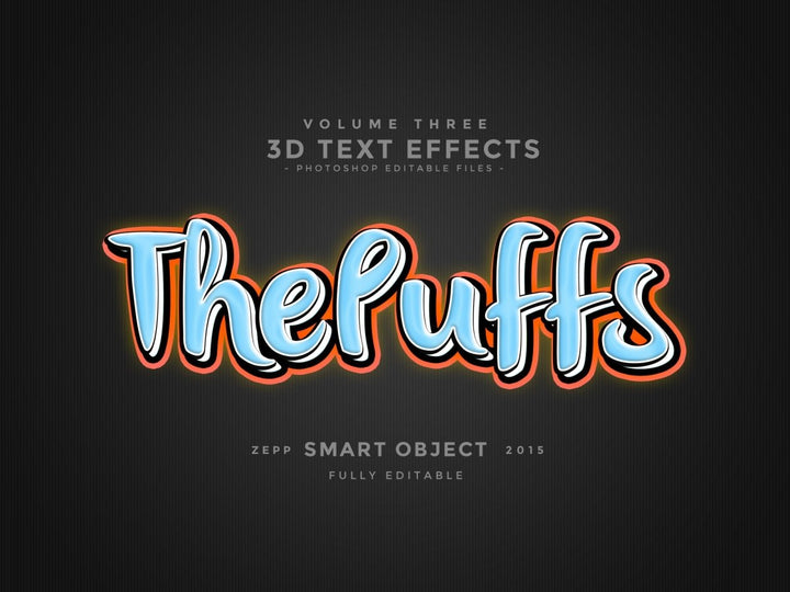 
									Red Glow The Puffs Font Effect PSD Template