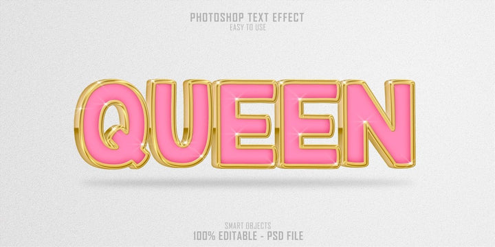 
									Regal Queen in Pink Font Effect PSD Template