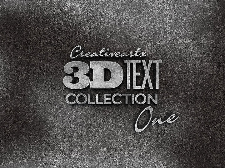 
									Silver Extrusion 3D Text Collection Font Effect PSD Template