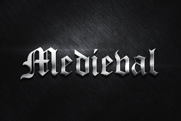 
									Silver Shadow Medieval Font Effect PSD Template