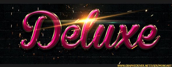 
									Sparkling Deluxe Banner Font Effect PSD Template