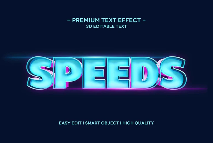 
									Speeds Glow Font Effect PSD Template