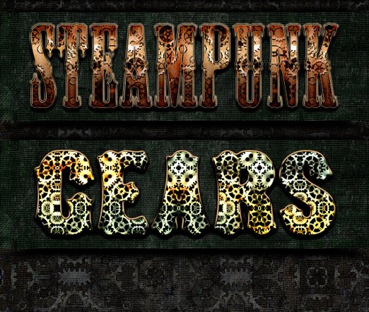 
									Steampunk 10 Font Effect PSD Template