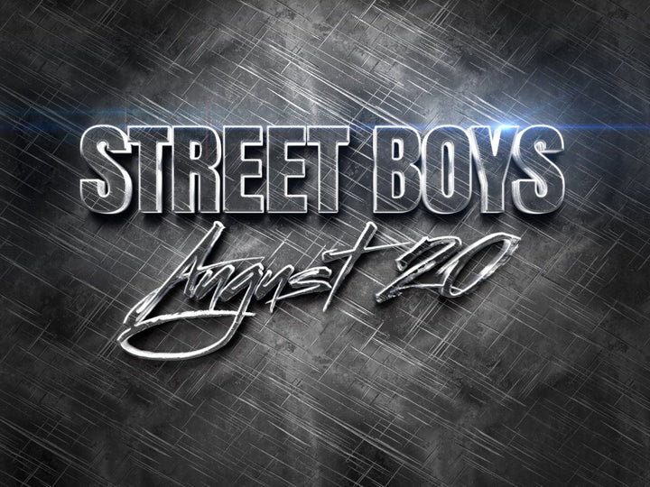 
									Street Boys Silver Glow Font Effect PSD Template