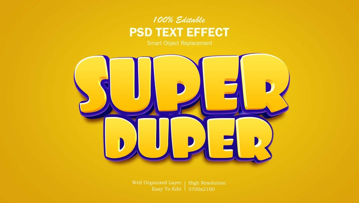 
									Super Duper Vibrance Font Effect PSD Template