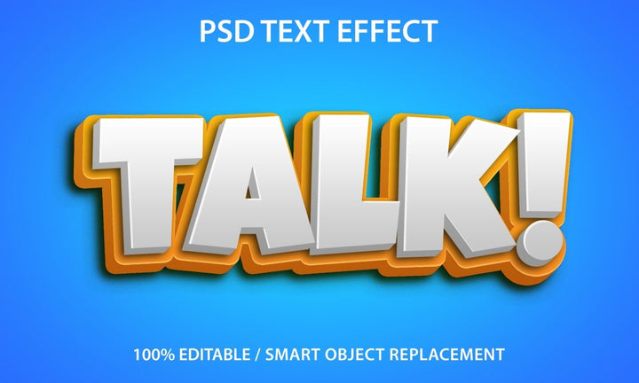 
									Talk! Yellow Glow Font Effect PSD Template