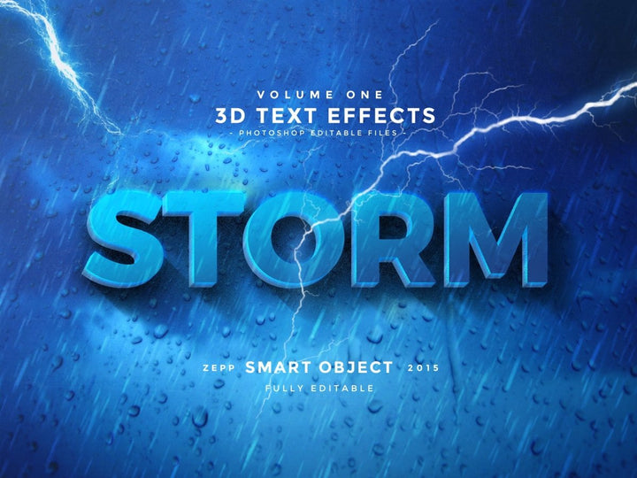 
									Thunderstorm Impact Font Effect PSD Template