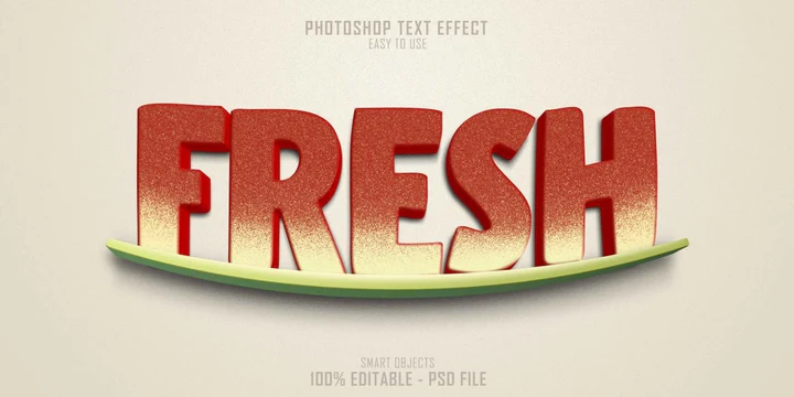 
									Vibrant Red Fresh Font Effect PSD Template