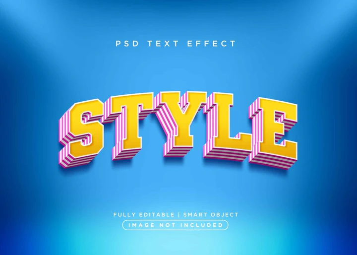 
									Vibrant Style Typography Font Effect PSD Template