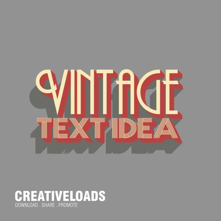 
									Vintage Text Idea Font Effect PSD Template