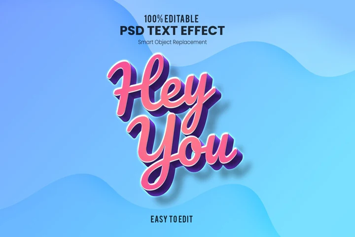 
									Way Hey You Font Effect PSD Template