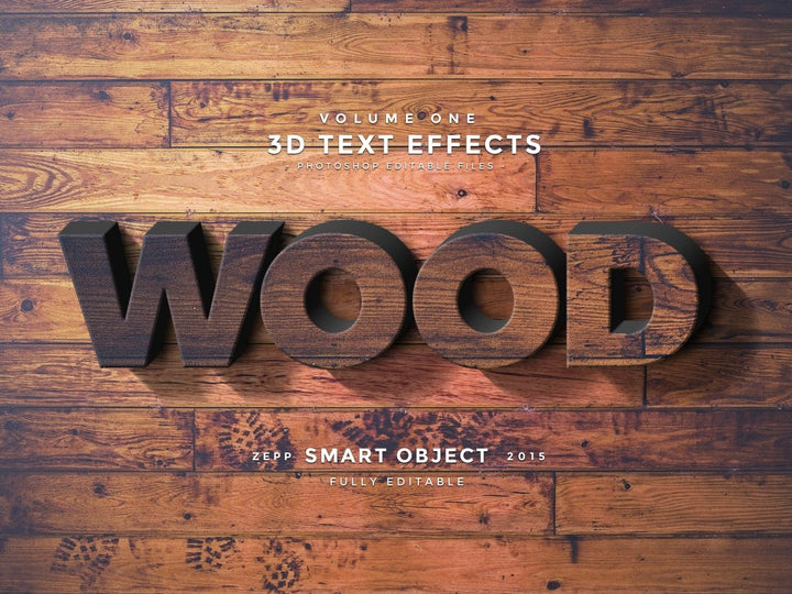 
									Woody Blocks Font Effect PSD Template