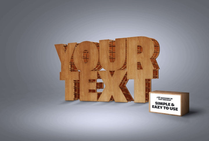 
									Your Text 3D Rustic Font Effect PSD Template